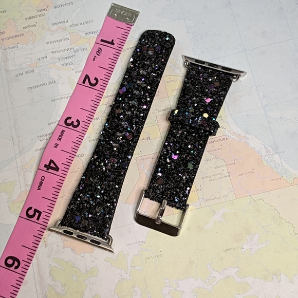 Apple watch band leather black glitter 42MM/44MM - Picture 4 of 4